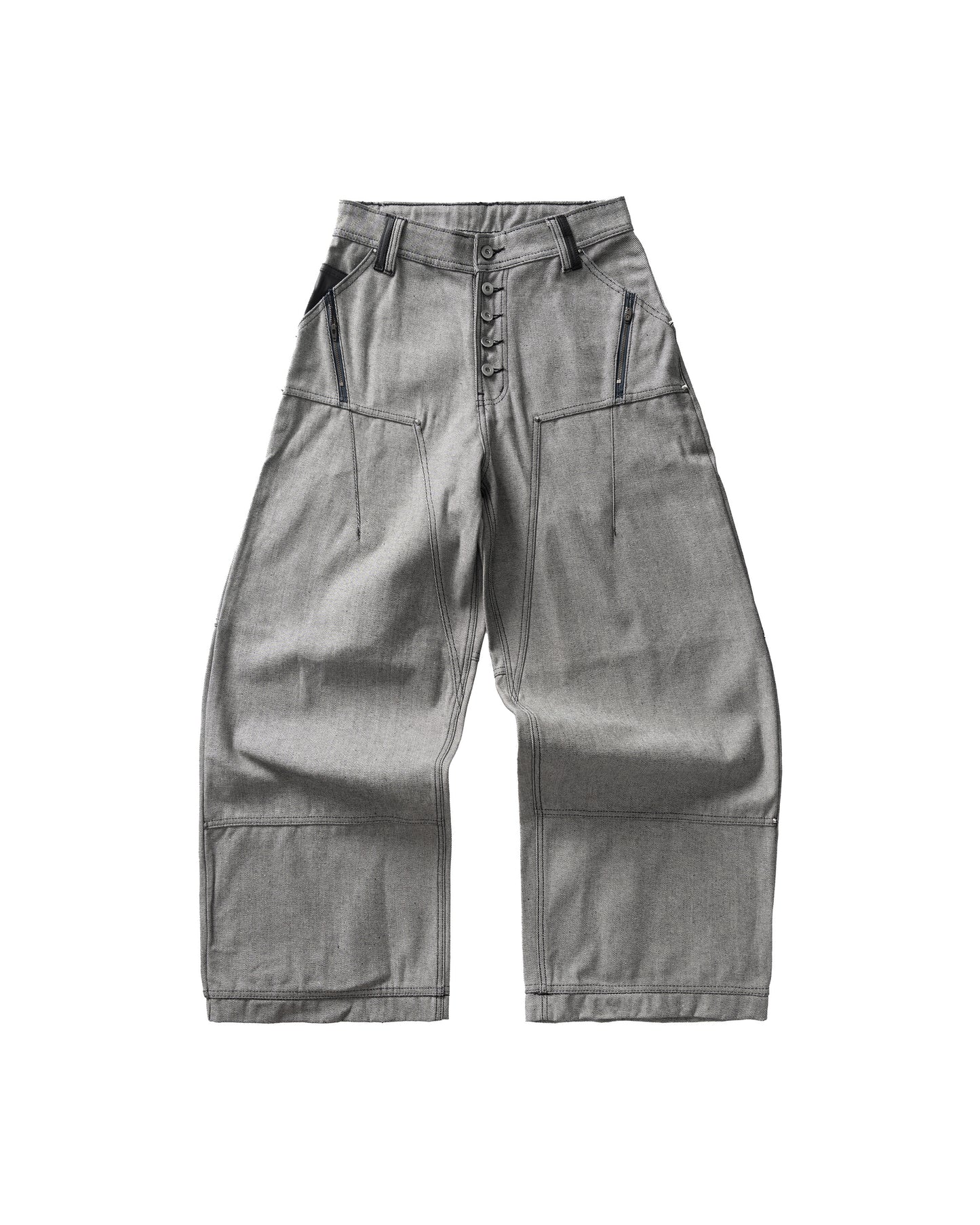 INSIDE OUT RAW DENIM BAGGY JEANS