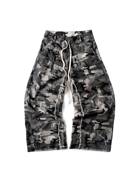 CAMO WIDE LEG PANTS