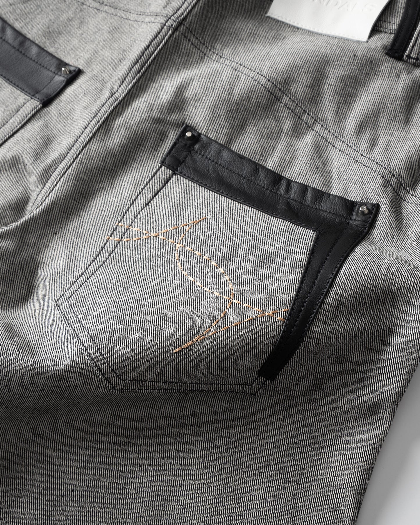 INSIDE OUT RAW DENIM BAGGY JEANS