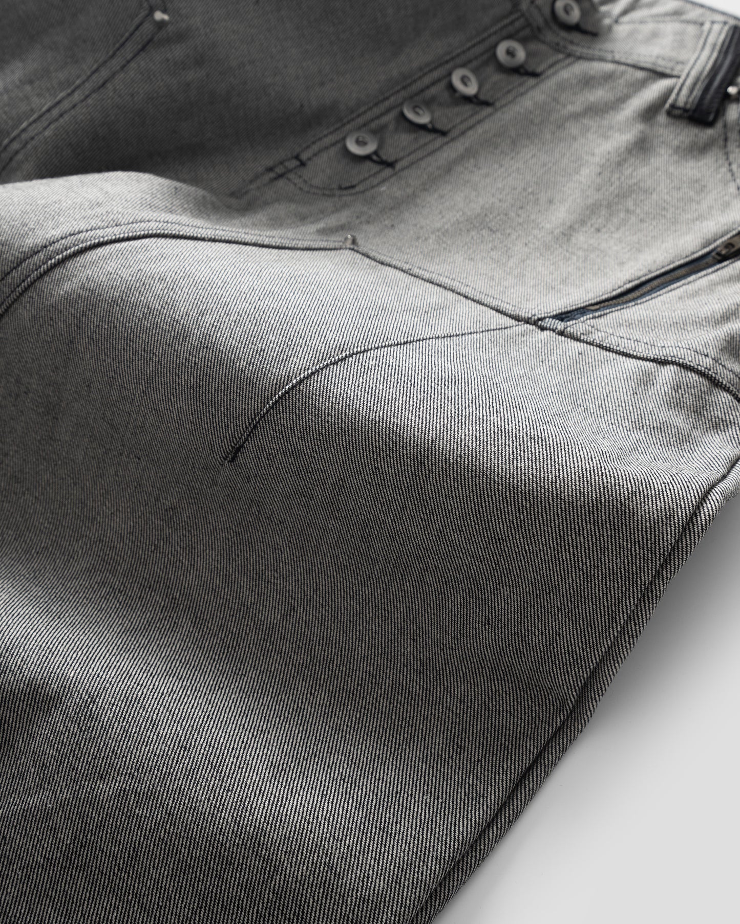 INSIDE OUT RAW DENIM BAGGY JEANS