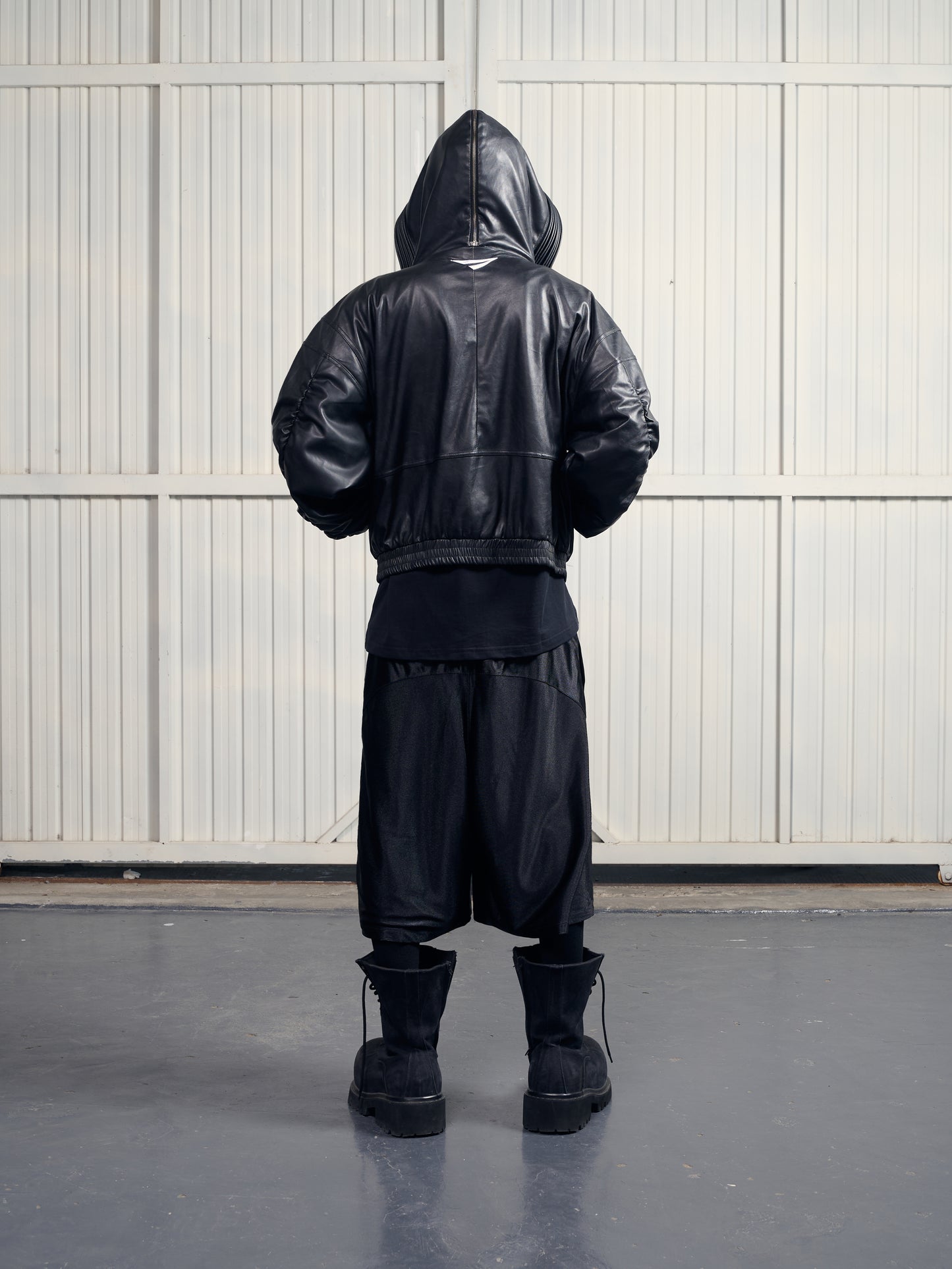 LEATHER HOODIE JACKET