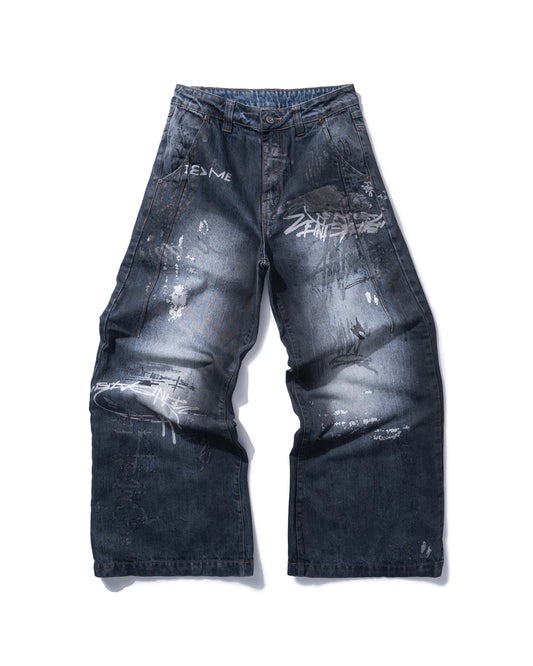 GRAFFITI DENIM PANTS
