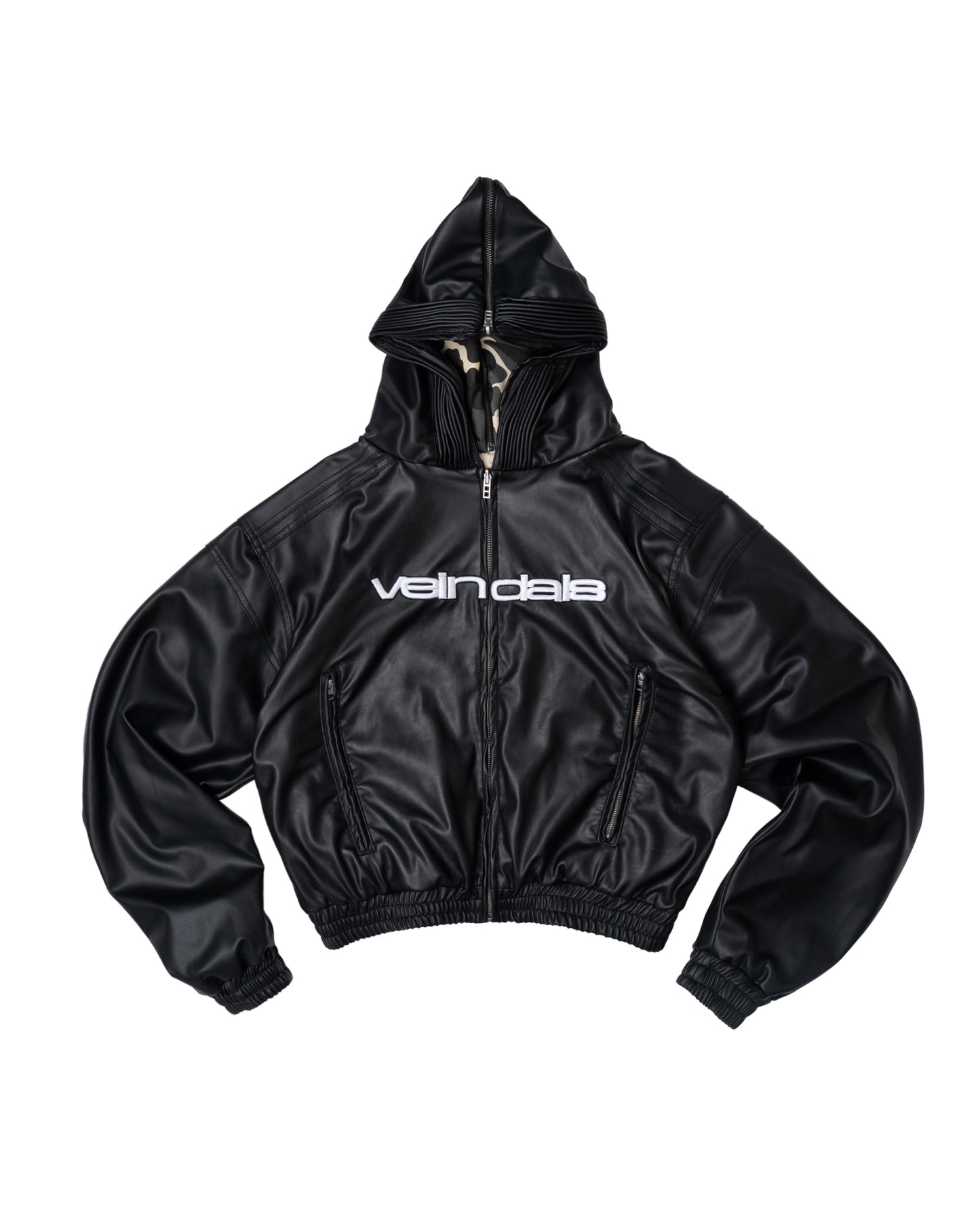 LEATHER HOODIE JACKET