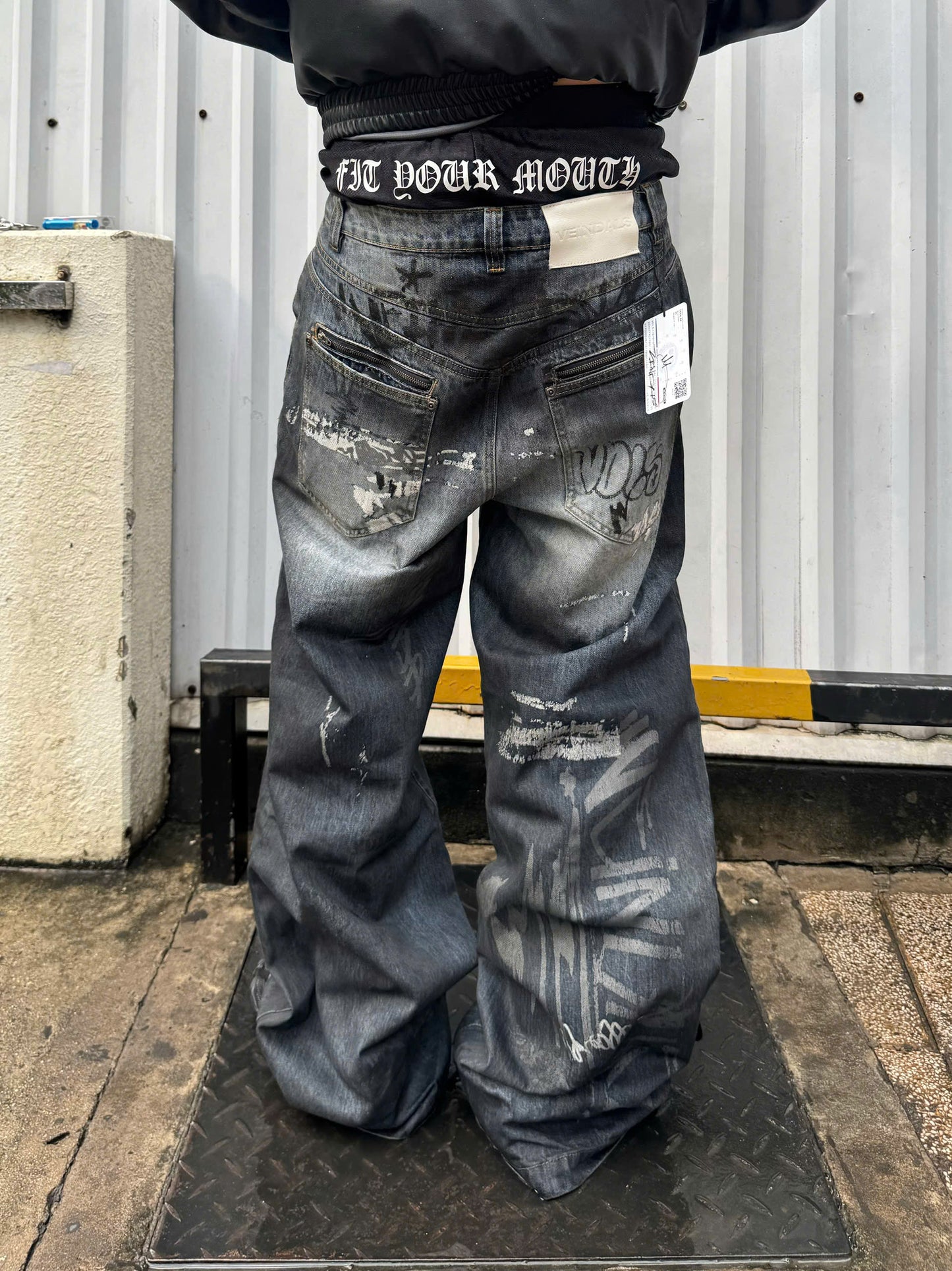 GRAFFITI DENIM PANTS