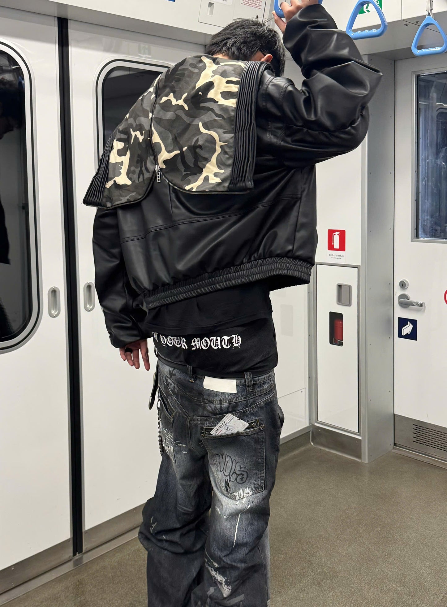 GRAFFITI DENIM PANTS